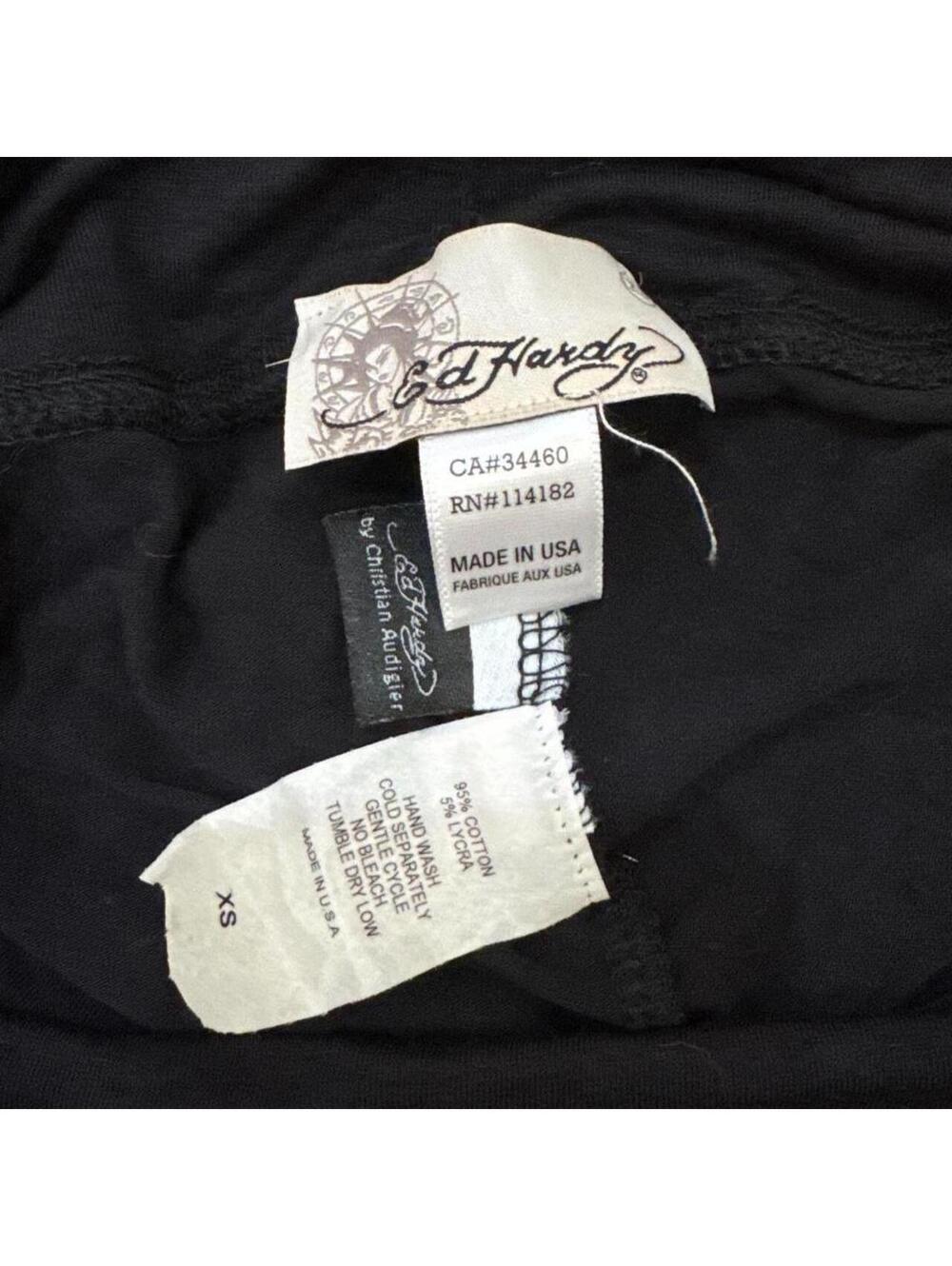 Y2K Ed Hardy tattoo print leggings. Size XS. - Picture 5 of 6